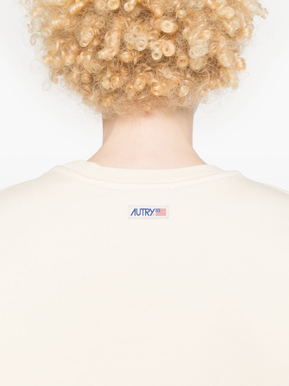 logo-patch cotton sweatshirt - 5