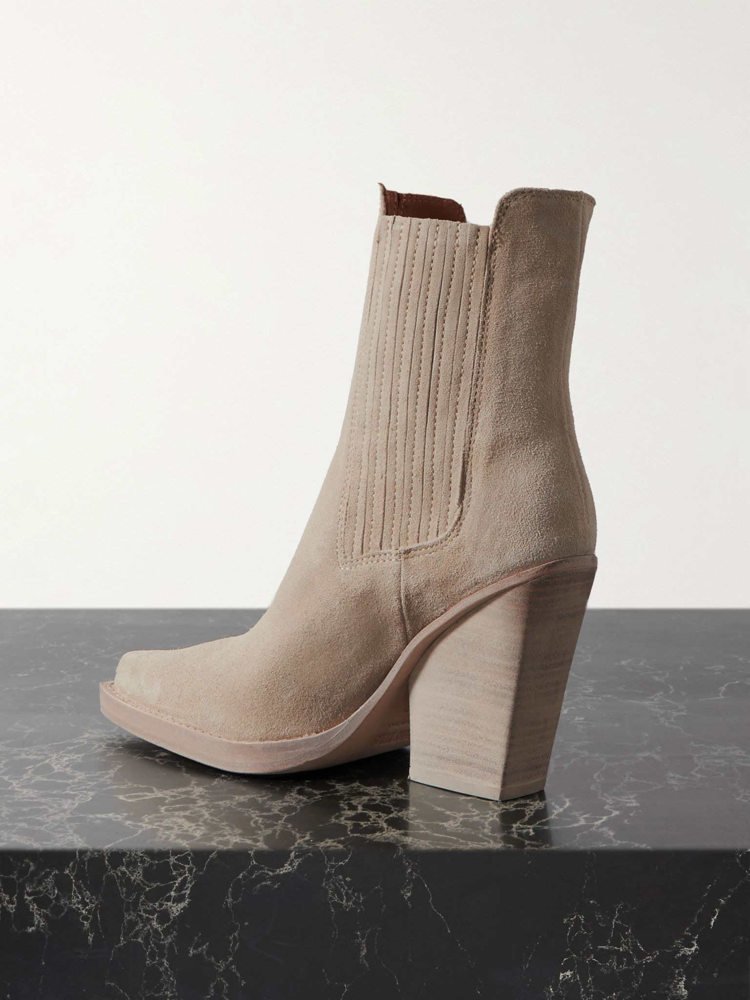 Dallas suede ankle boots Cream - 3