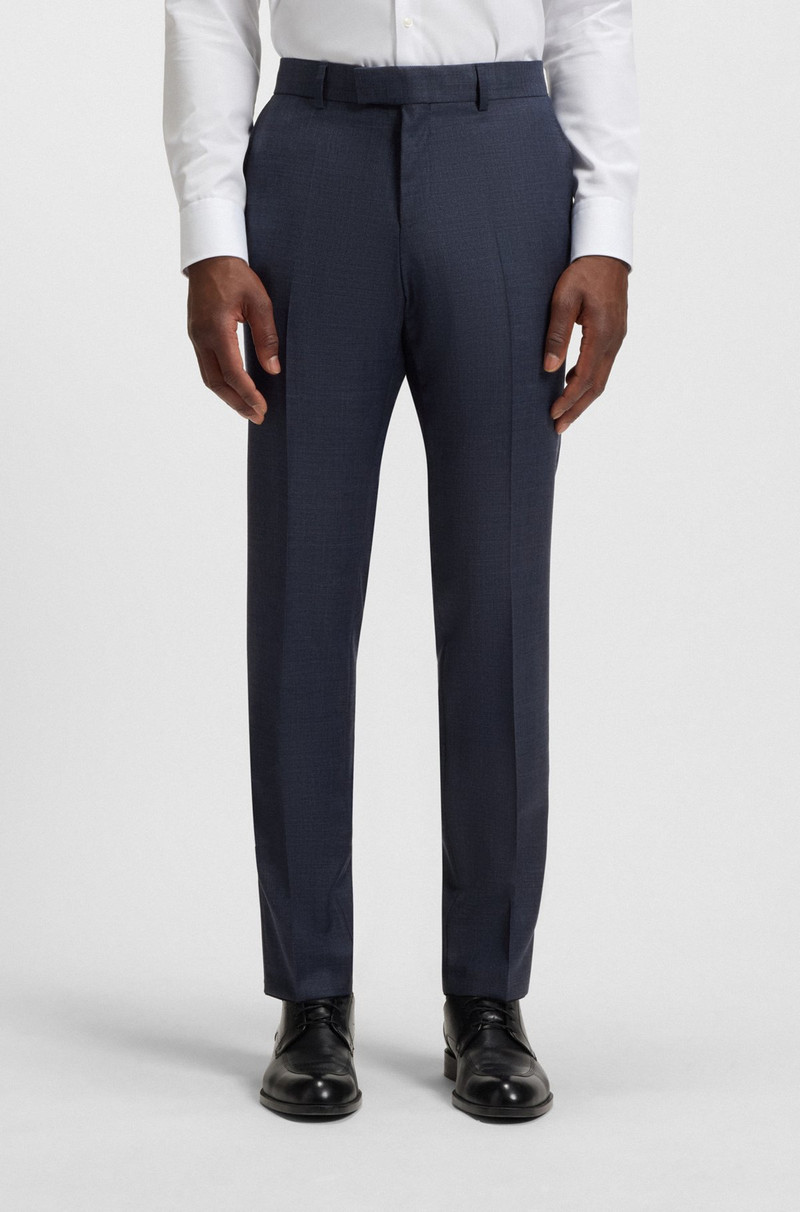 THREE-PIECE SLIM-FIT SUIT IN PATTERNED STRETCH WOOL 6