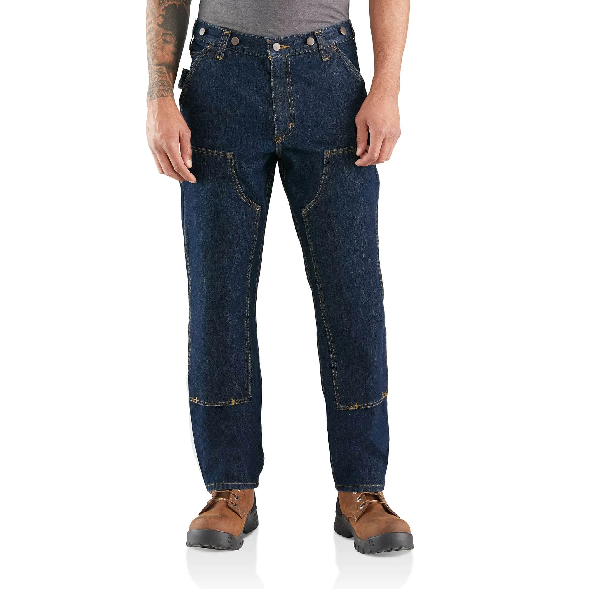 Relaxed Straight Rugged Flex™ Double-Front Denim Logger - 1