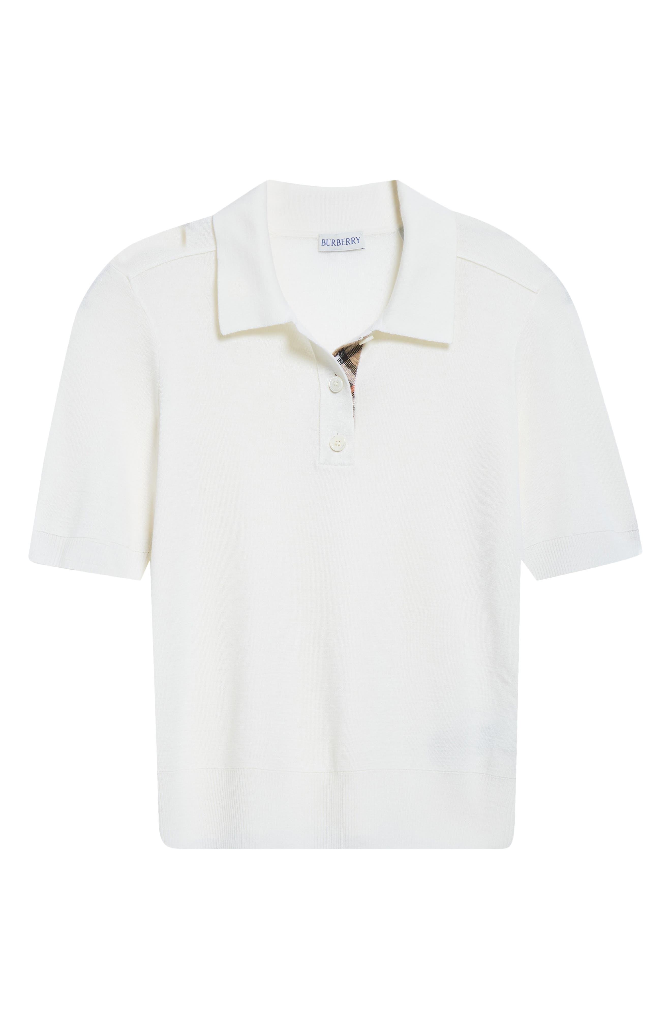 burberry Wool Polo in Chalk at Nordstrom - 6