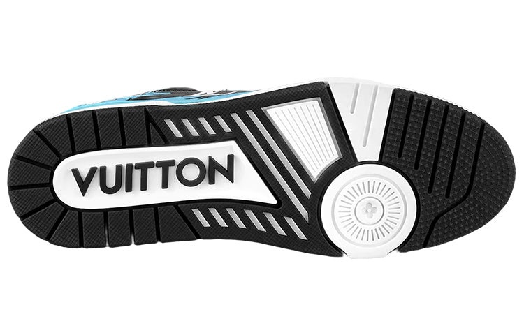 LOUIS VUITTON LV Trainers 'White Black Blue' 1AA373 - 4