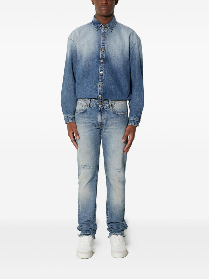 424 distressed-effect frayed-detail jeans outlook