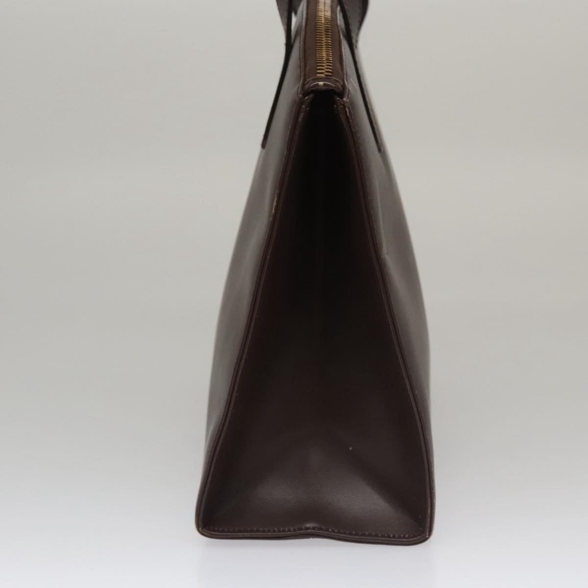 GUCCI Hand Bag Leather Outlet Brown Gold - 5