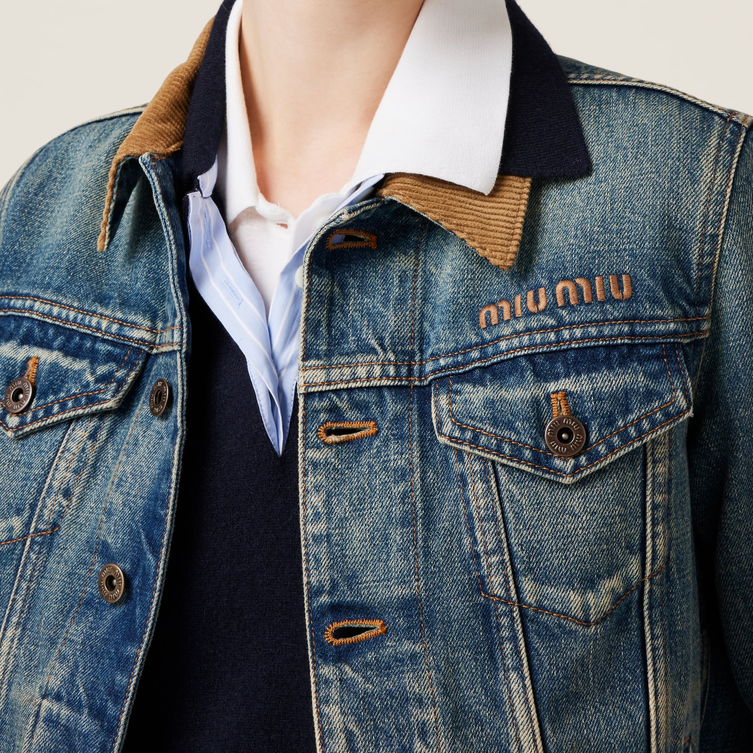 Denim blouson jacket - 4