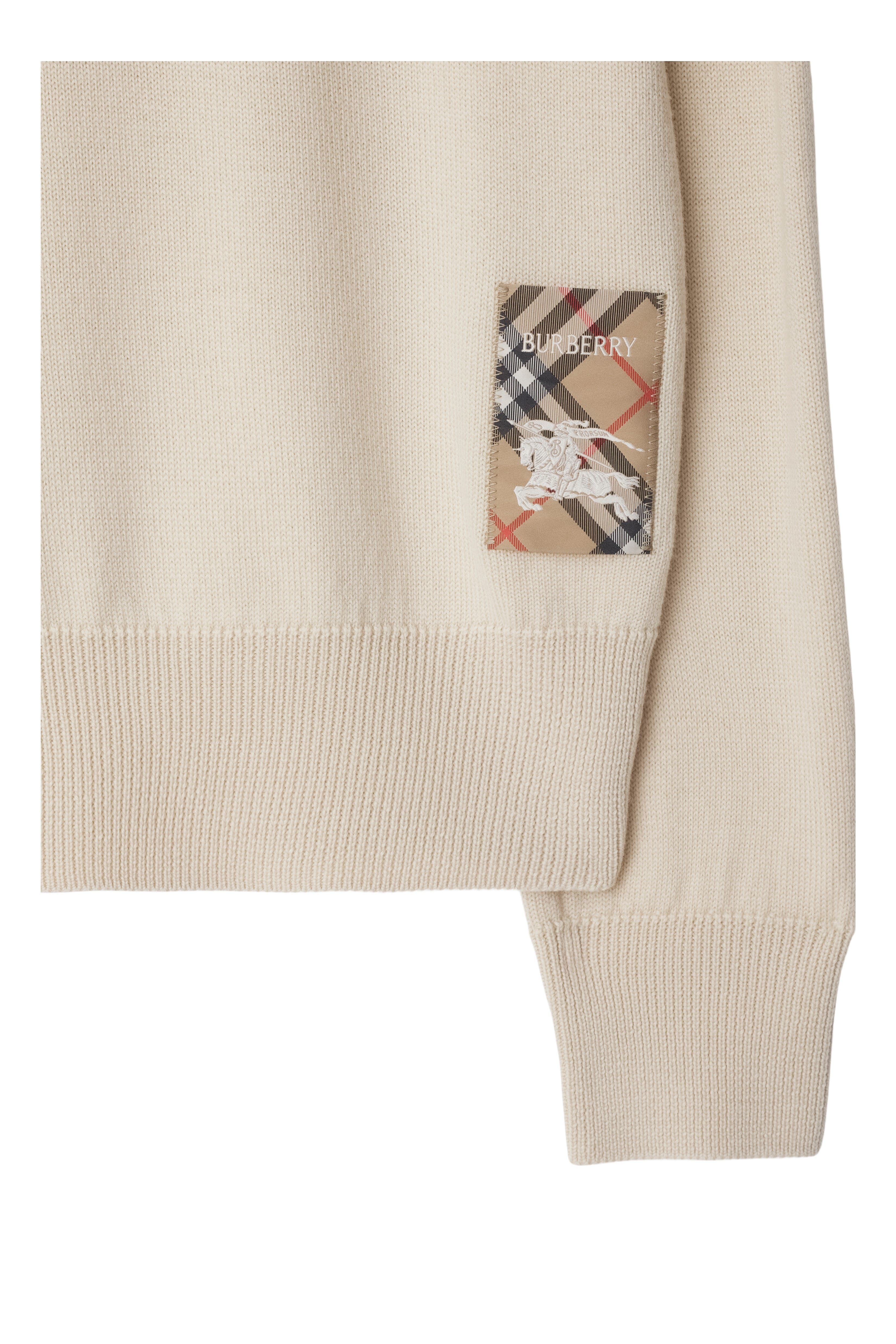 burberry Check Label Wool Sweater in Nutmeg at Nordstrom - 2