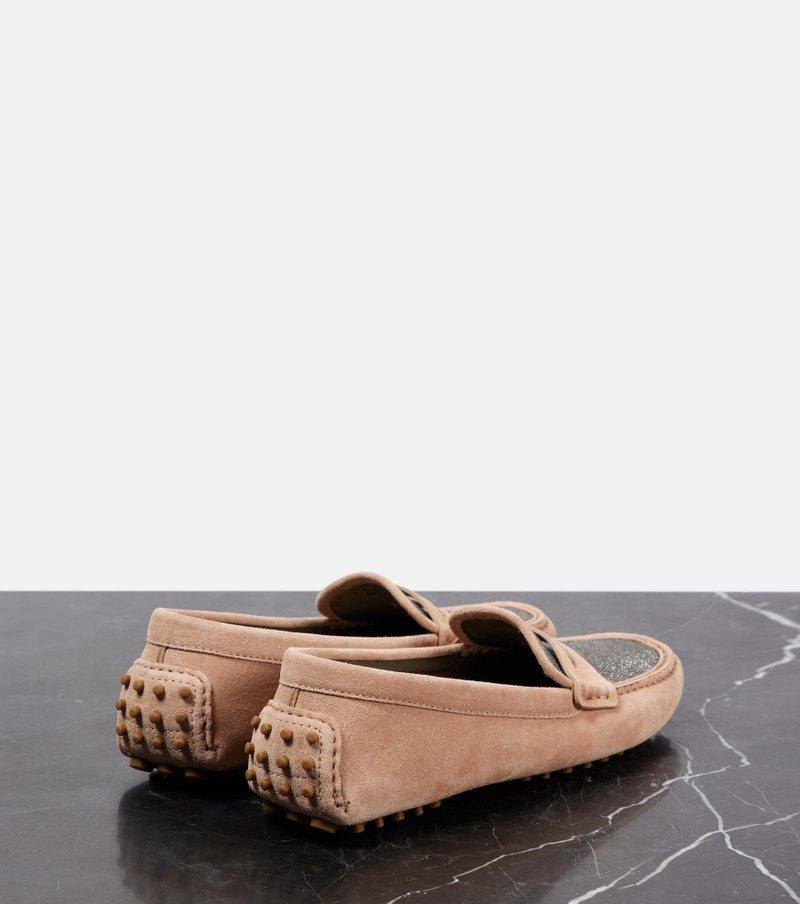 Brunello Cucinelli Monili suede driving shoes outlook