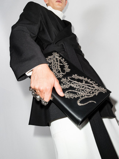 Alexander McQueen four-ring embellished pouch outlook