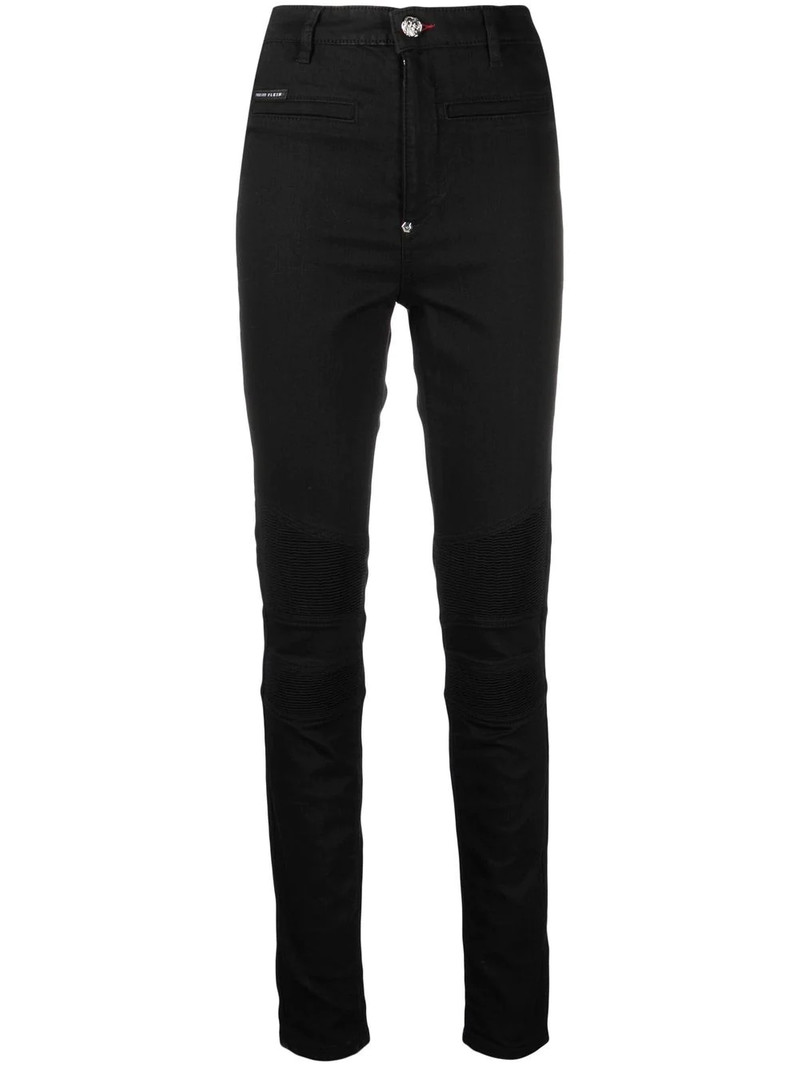 high-waisted biker jeans 1