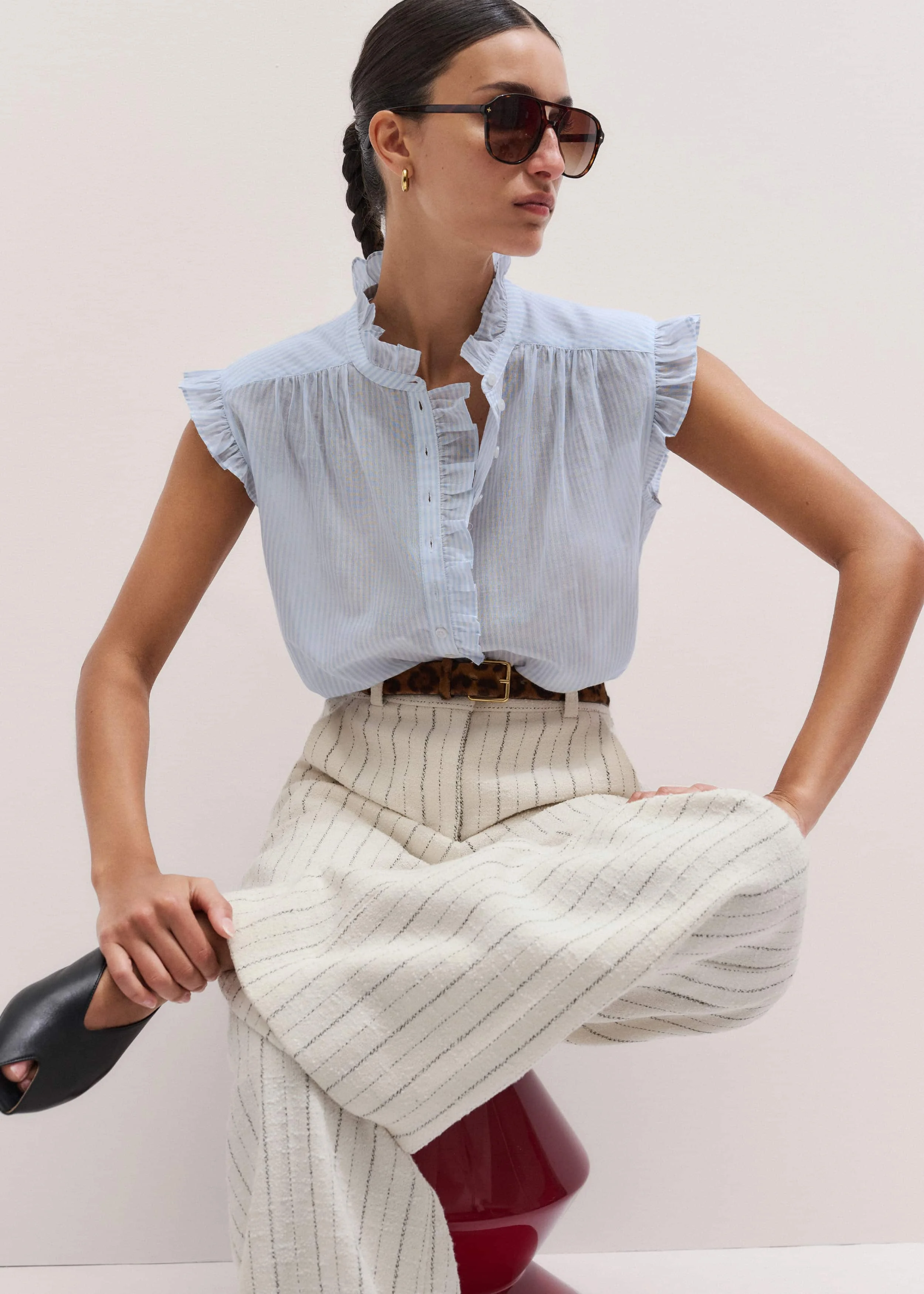Soft Stripe Blouse - 1