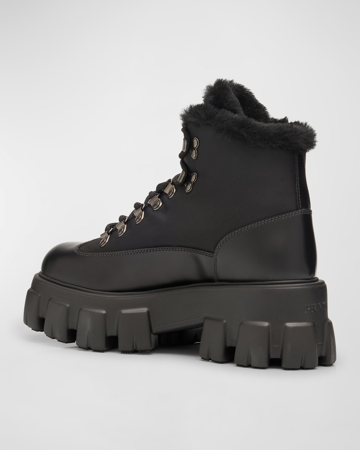 Monolith Nylon Shearling Hiker Boots - 4