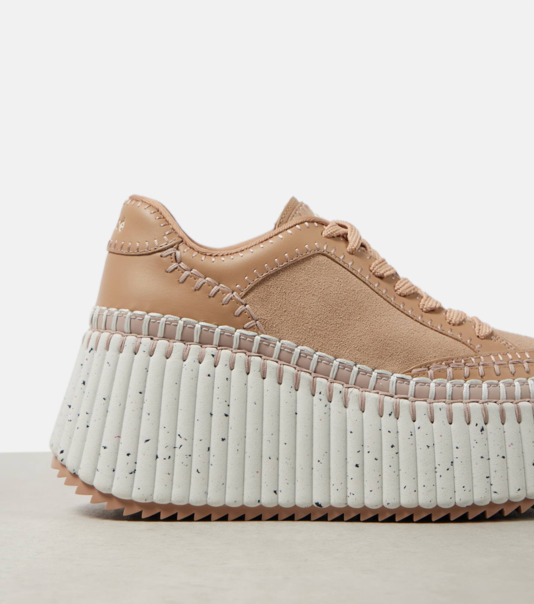 Nama 80 suede and leather wedge sneakers - 6