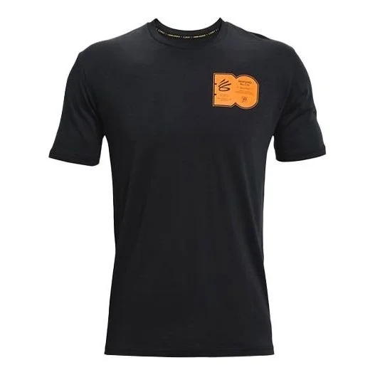 Men's Under Armour Curry Athleisure Casual Sports Short Sleeve Black 1364968-001 - 1