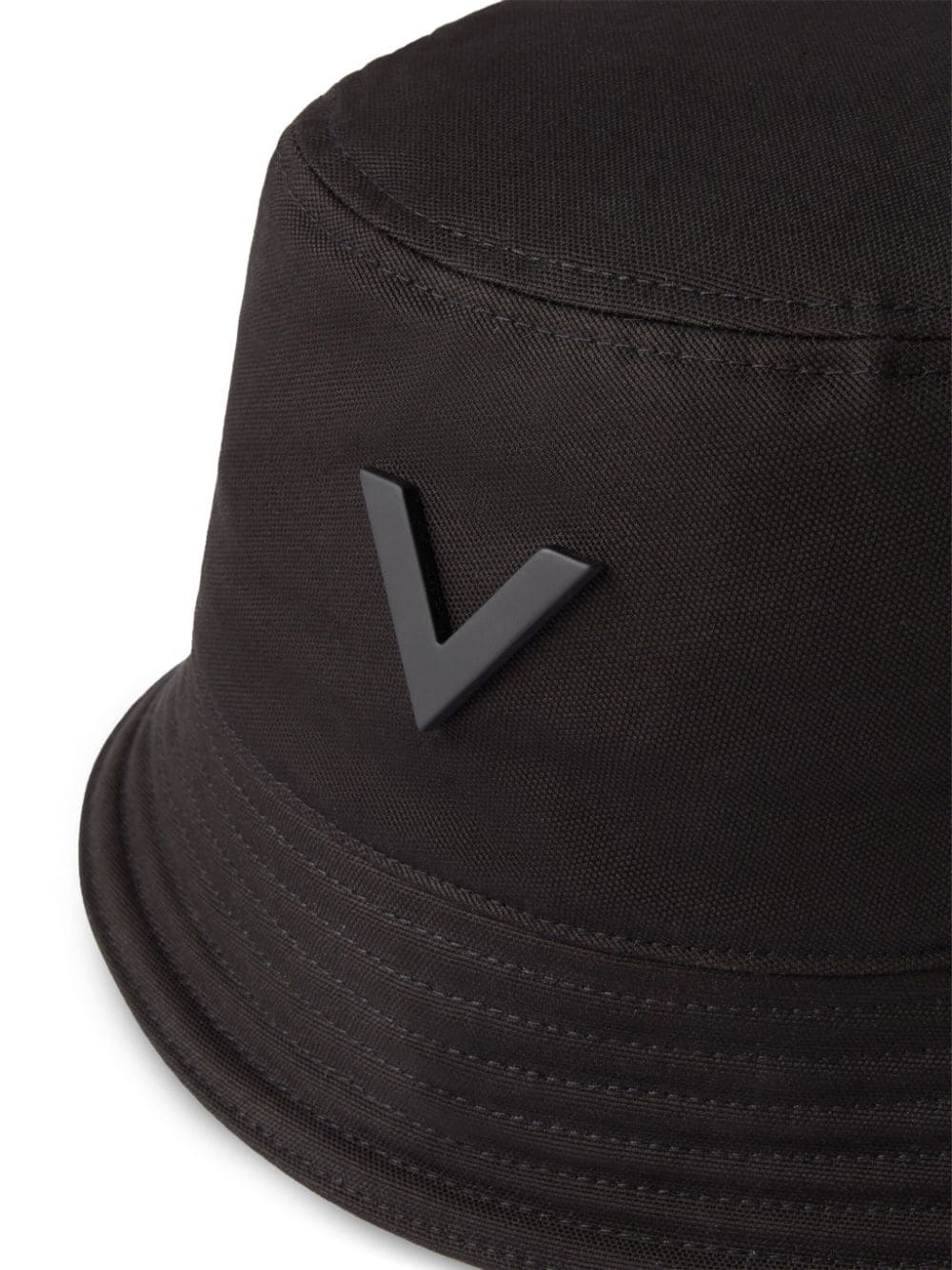 V-logo cotton bucket hat - 2
