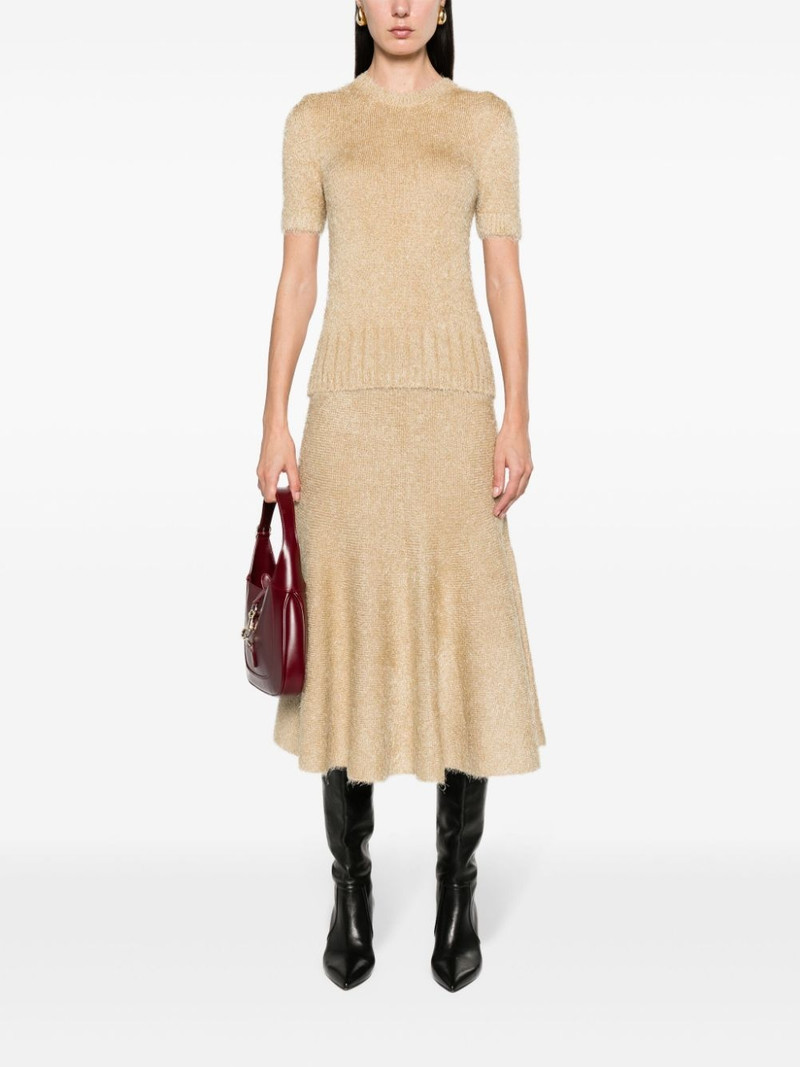 KHAITE Cadence A-line brushed skirt outlook
