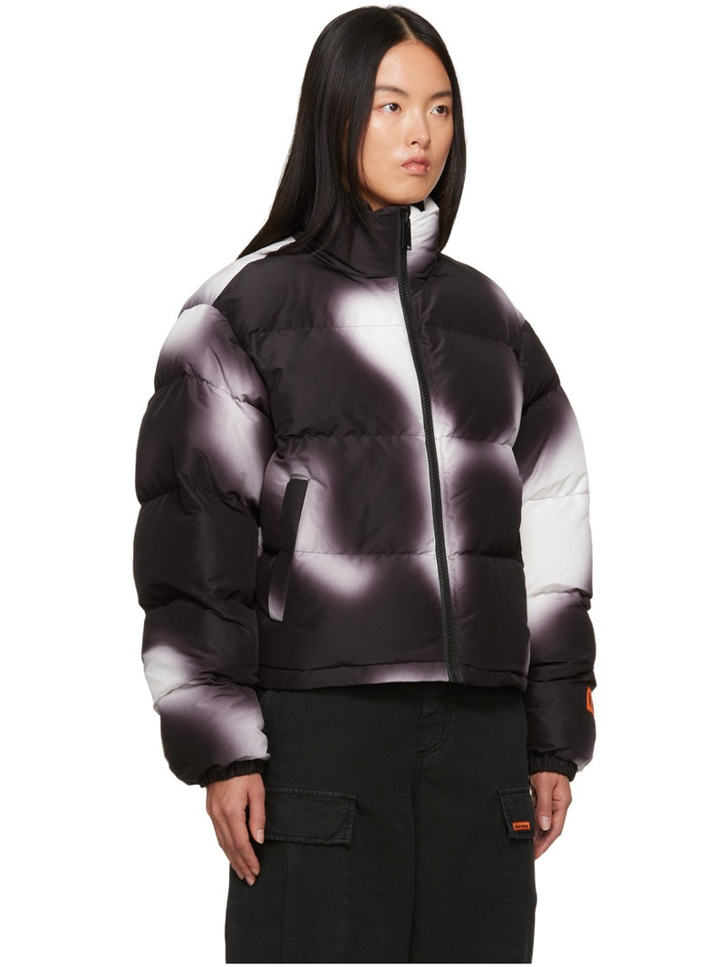 Black Ex-Ray Aop Blur Puffer Jacket 2
