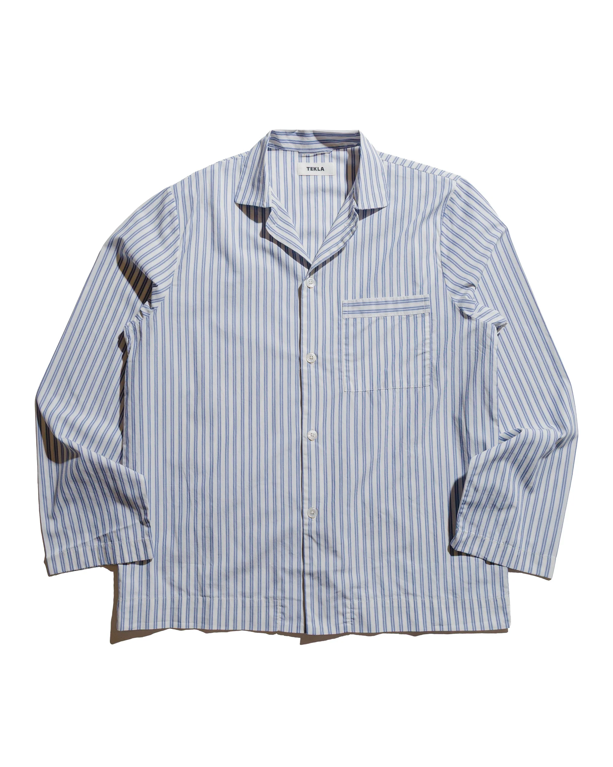 Tekla Poplin Pyjama Shirt Skagen Stripes - 1