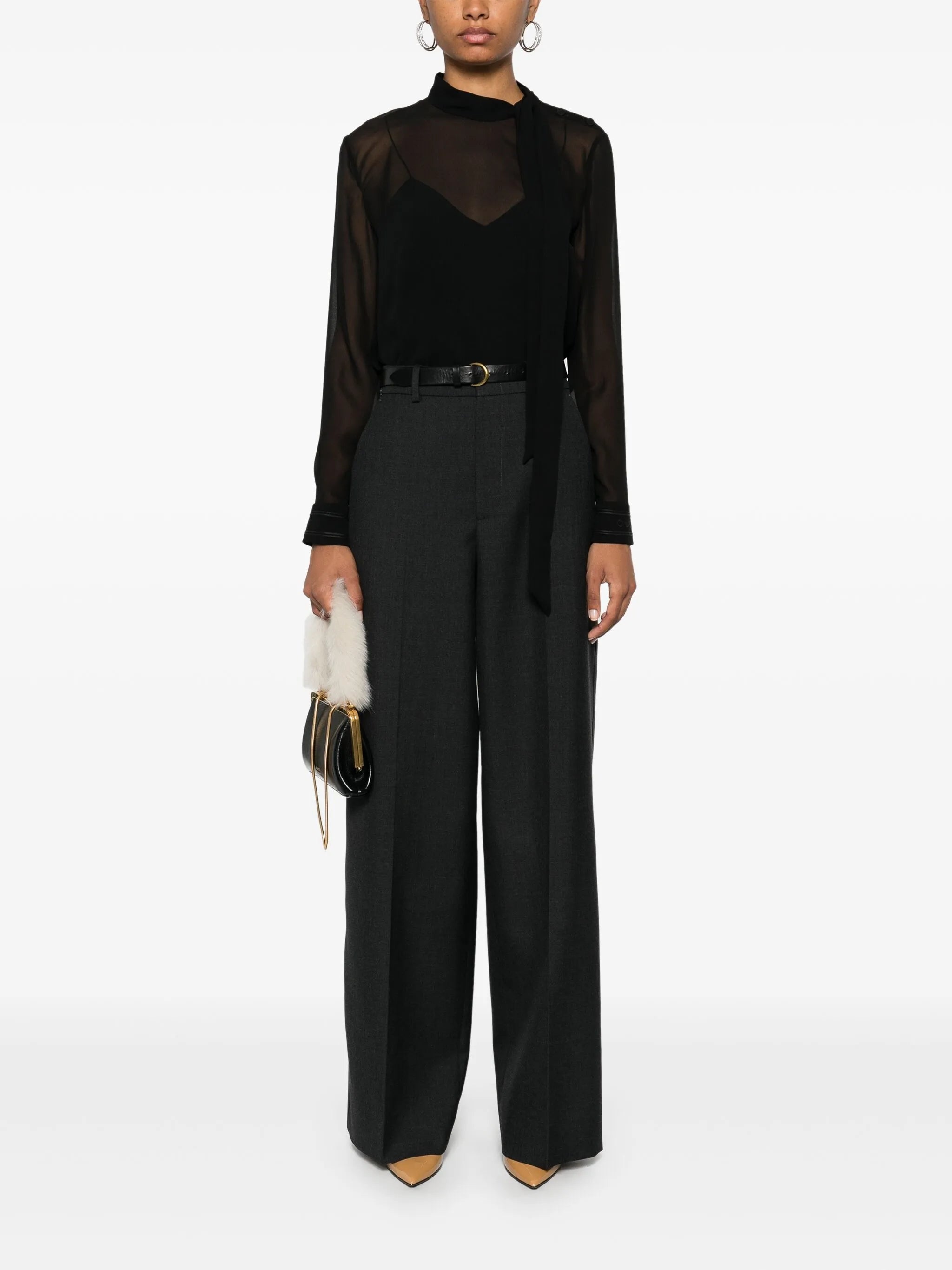 Wool Gabardine Trousers - 4