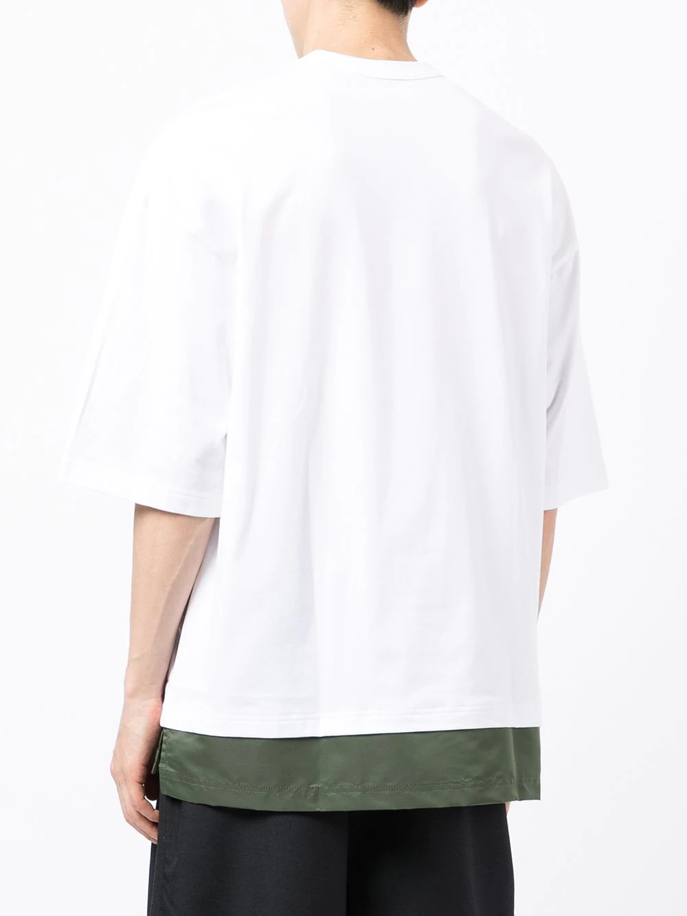 colour-block hem T-shirt - 4