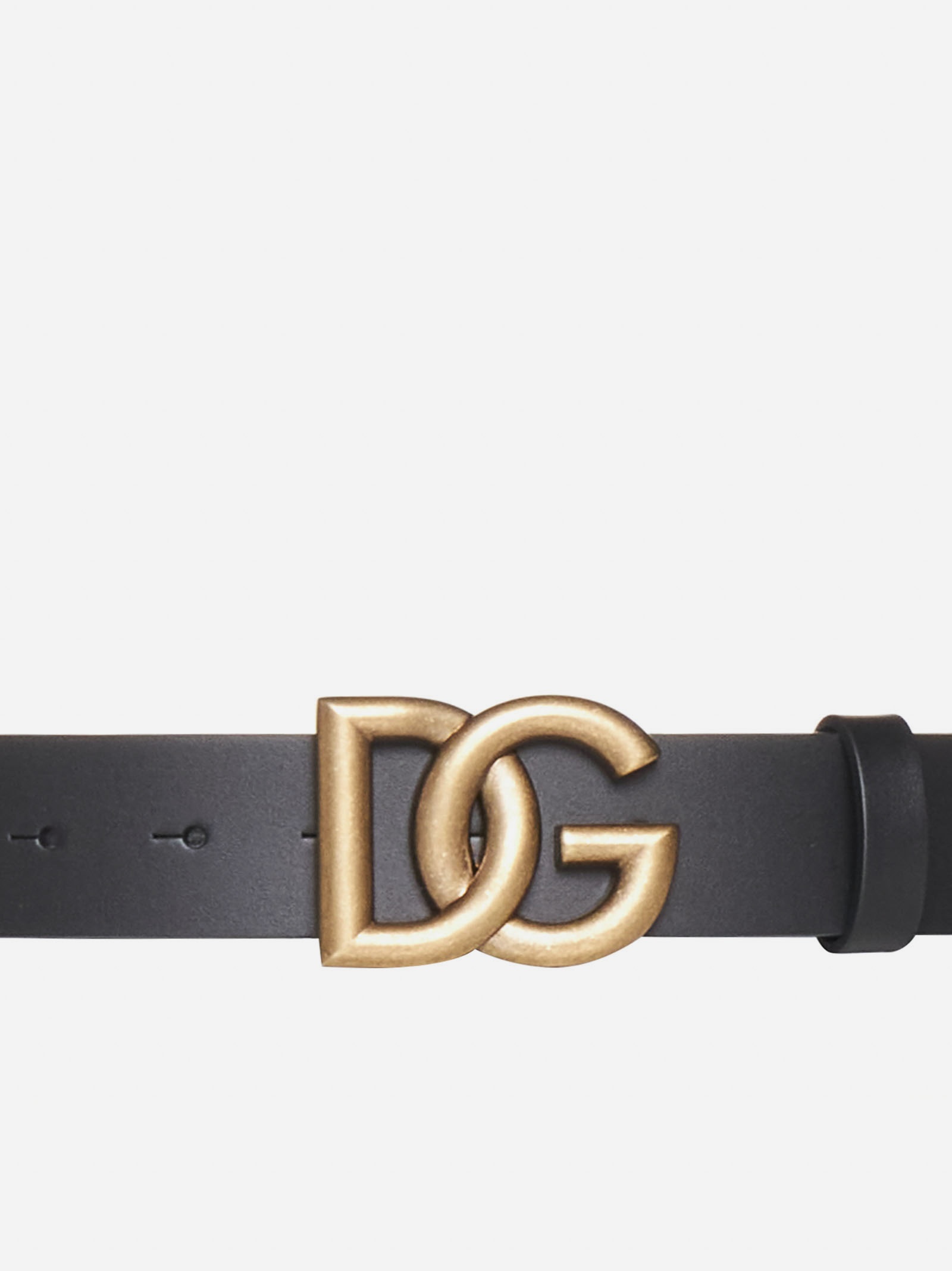 DG logo leather belt - 2