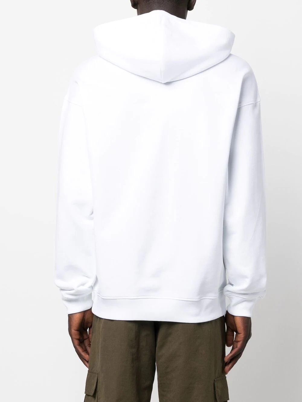 logo-print cotton hoodie - 4