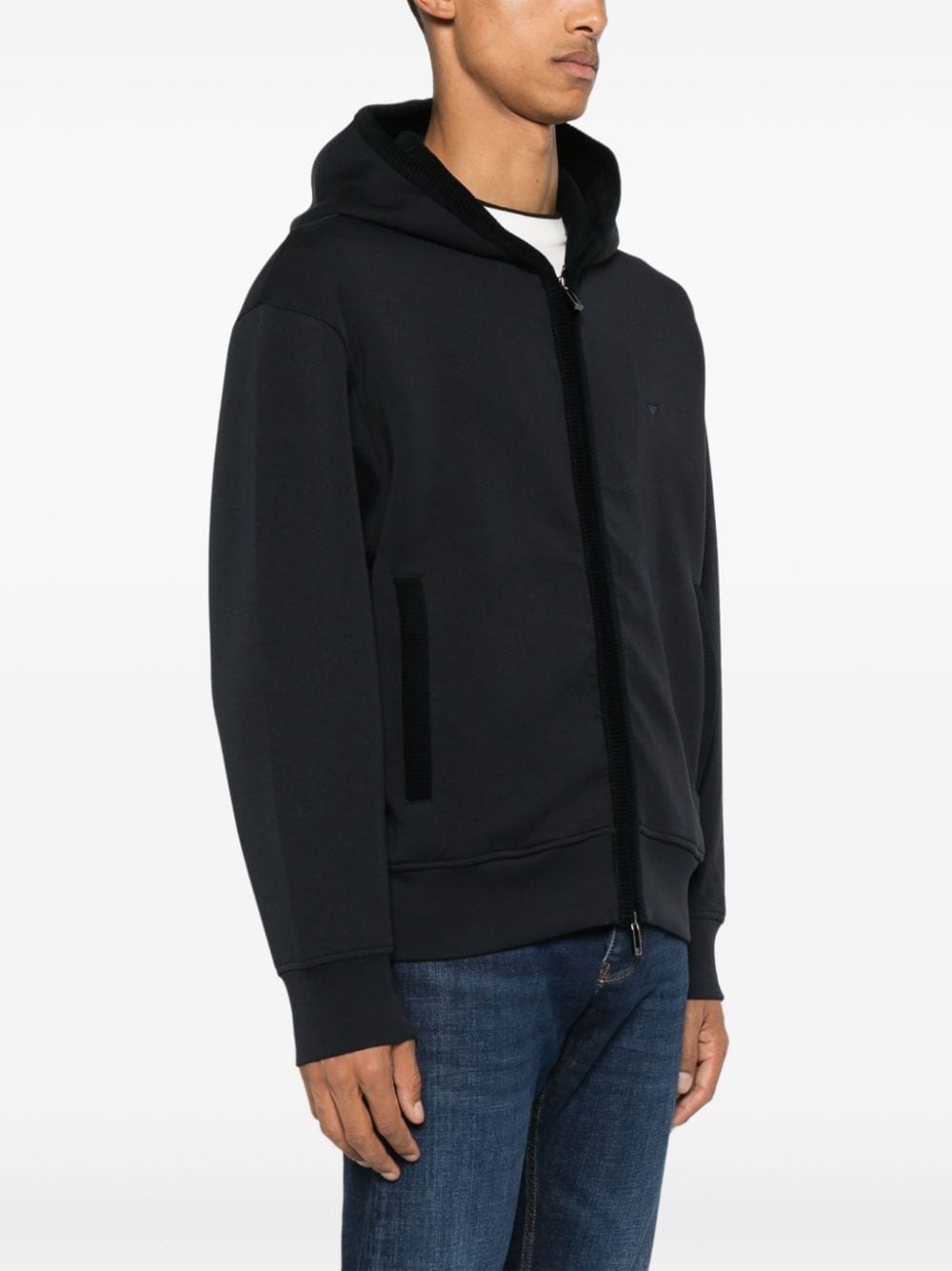 logo-embroidered hoodie - 3