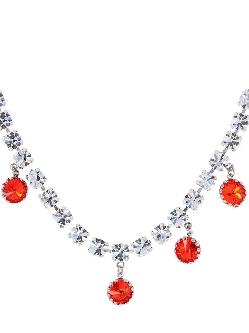 CHAIN NECKLACE W/ ORANGE ELEMENTS - 3