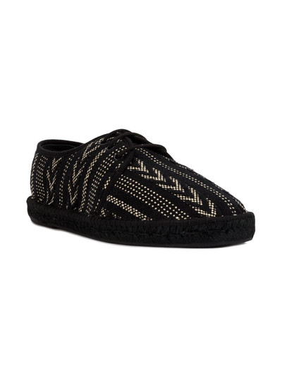 SAINT LAURENT embroidered lace-up espadrilles outlook