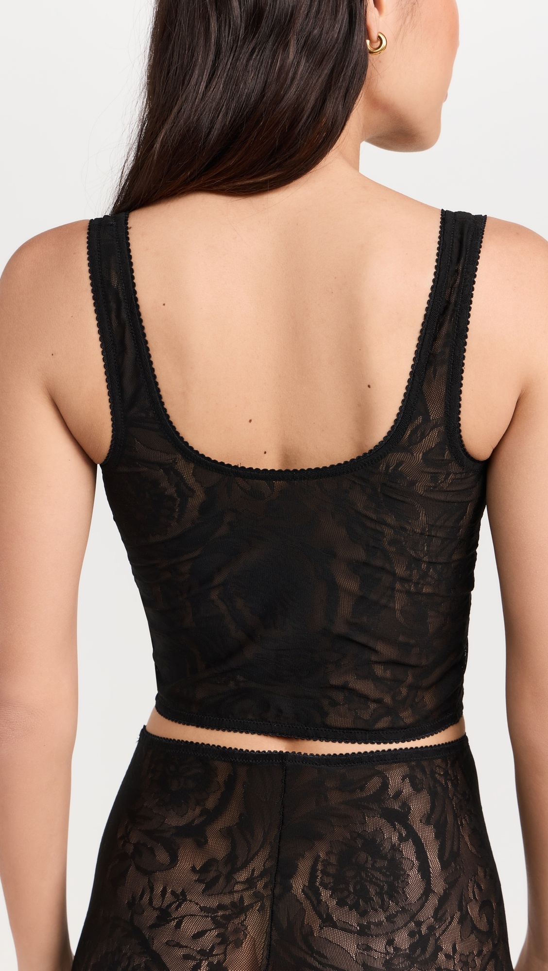 Jacquard Baroque Tulle Tank Top - 2