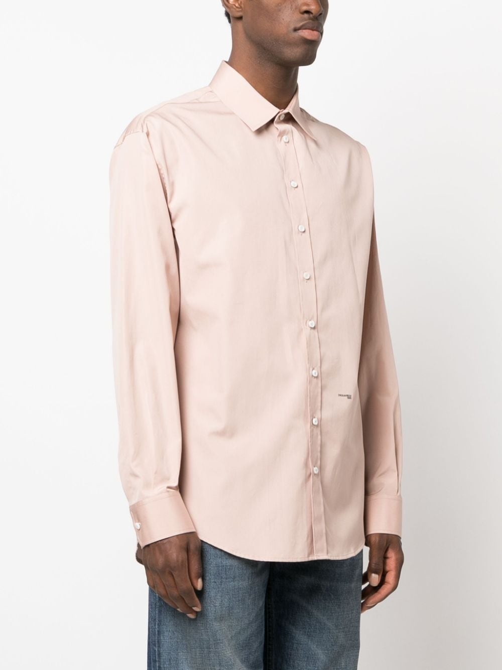 logo-print cotton shirt - 3
