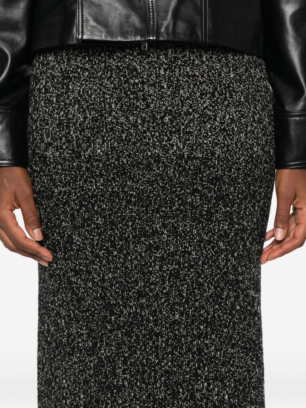 ribbed lurex-effect skirt - 5