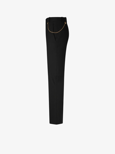 Givenchy CIGARETTE PANTS WITH CHAIN AND 4G BUTTONS outlook