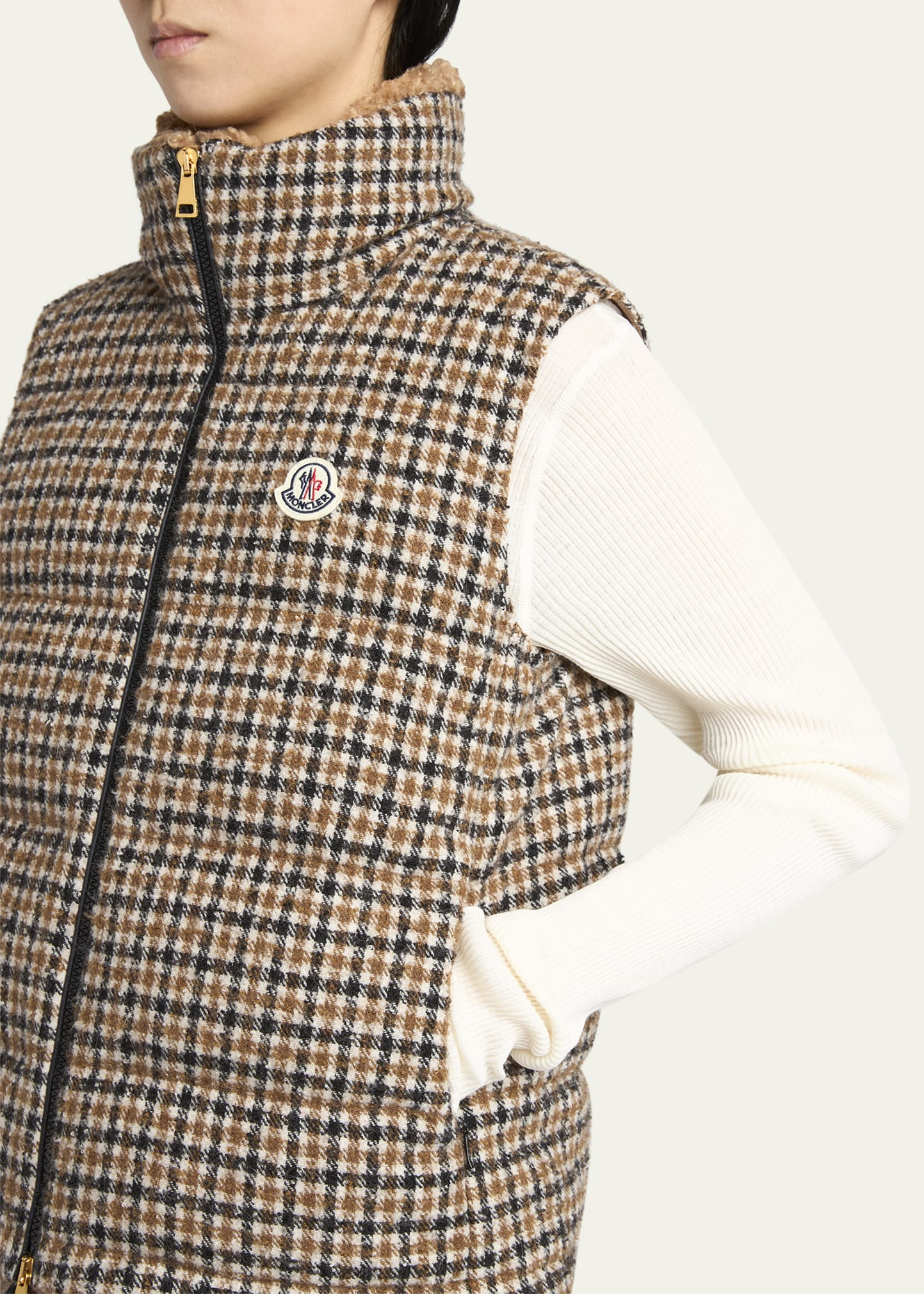 Touvet Check Down Puffer Vest - 5