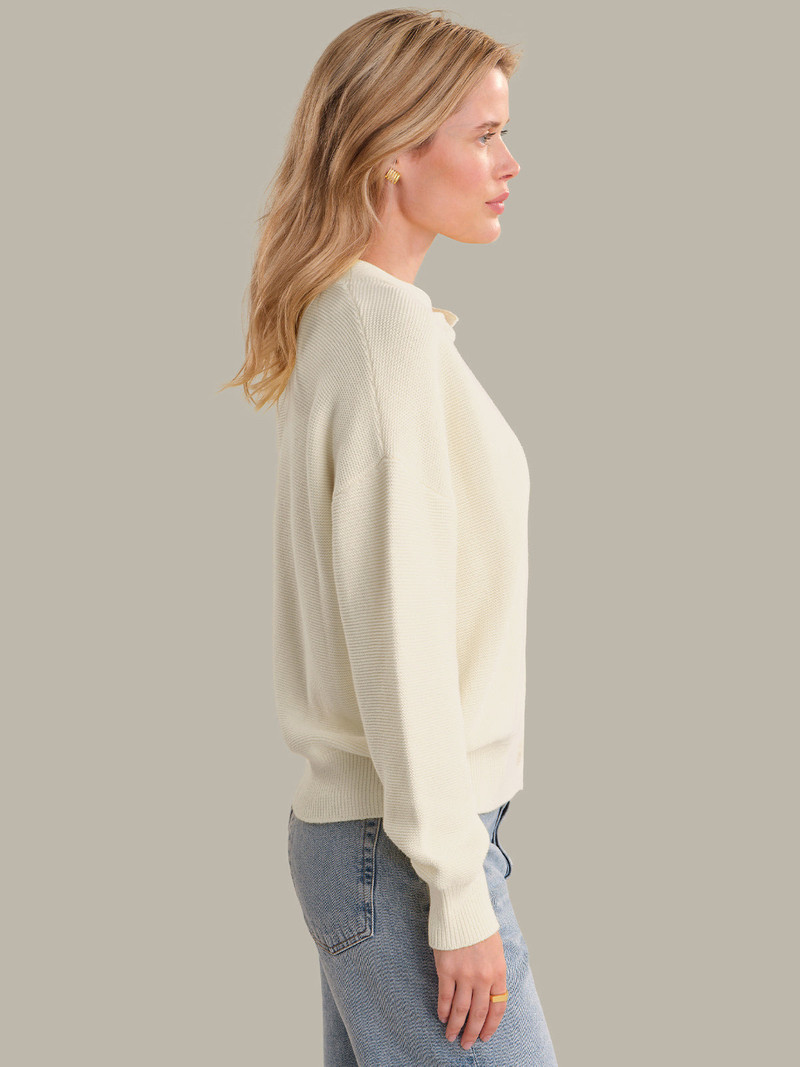 525 america Emy: Crewneck Cotton Cardigan outlook