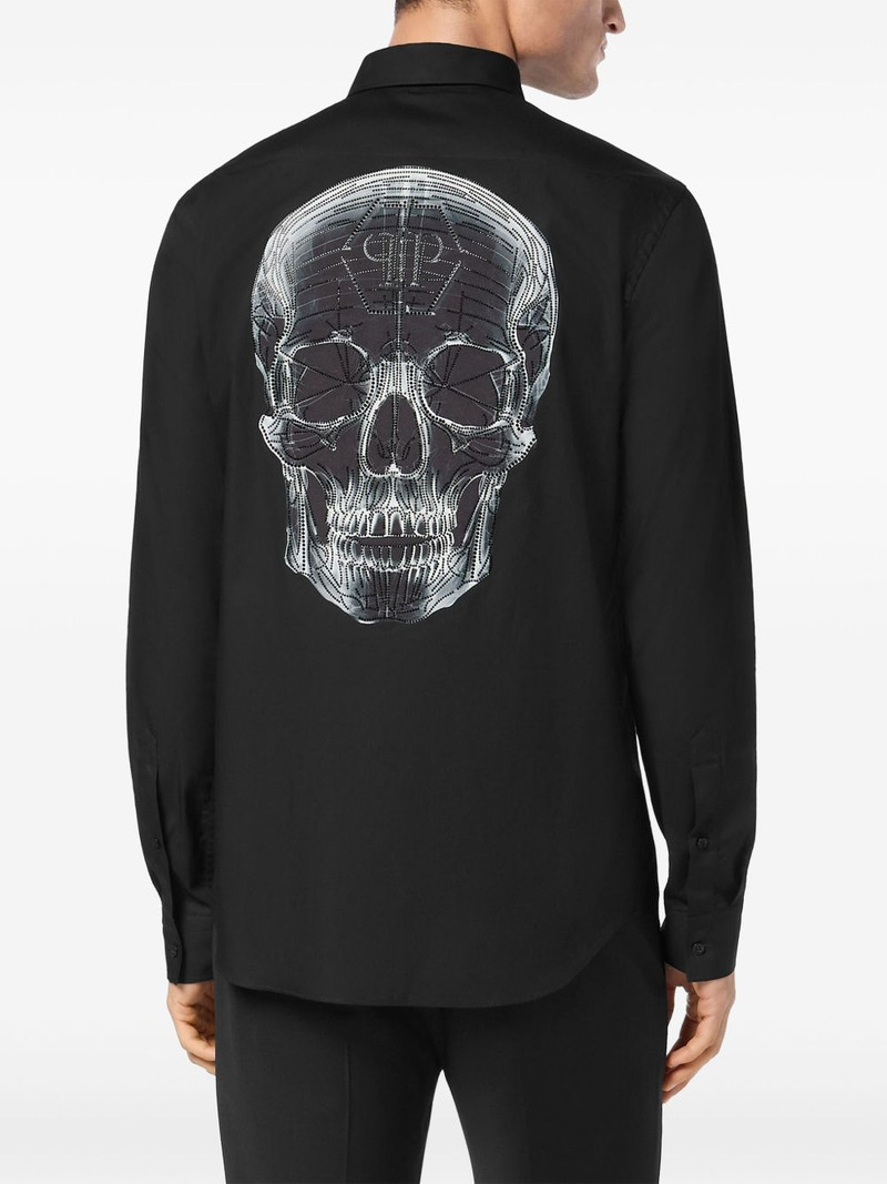 strass-skull long-sleeve shirt 4
