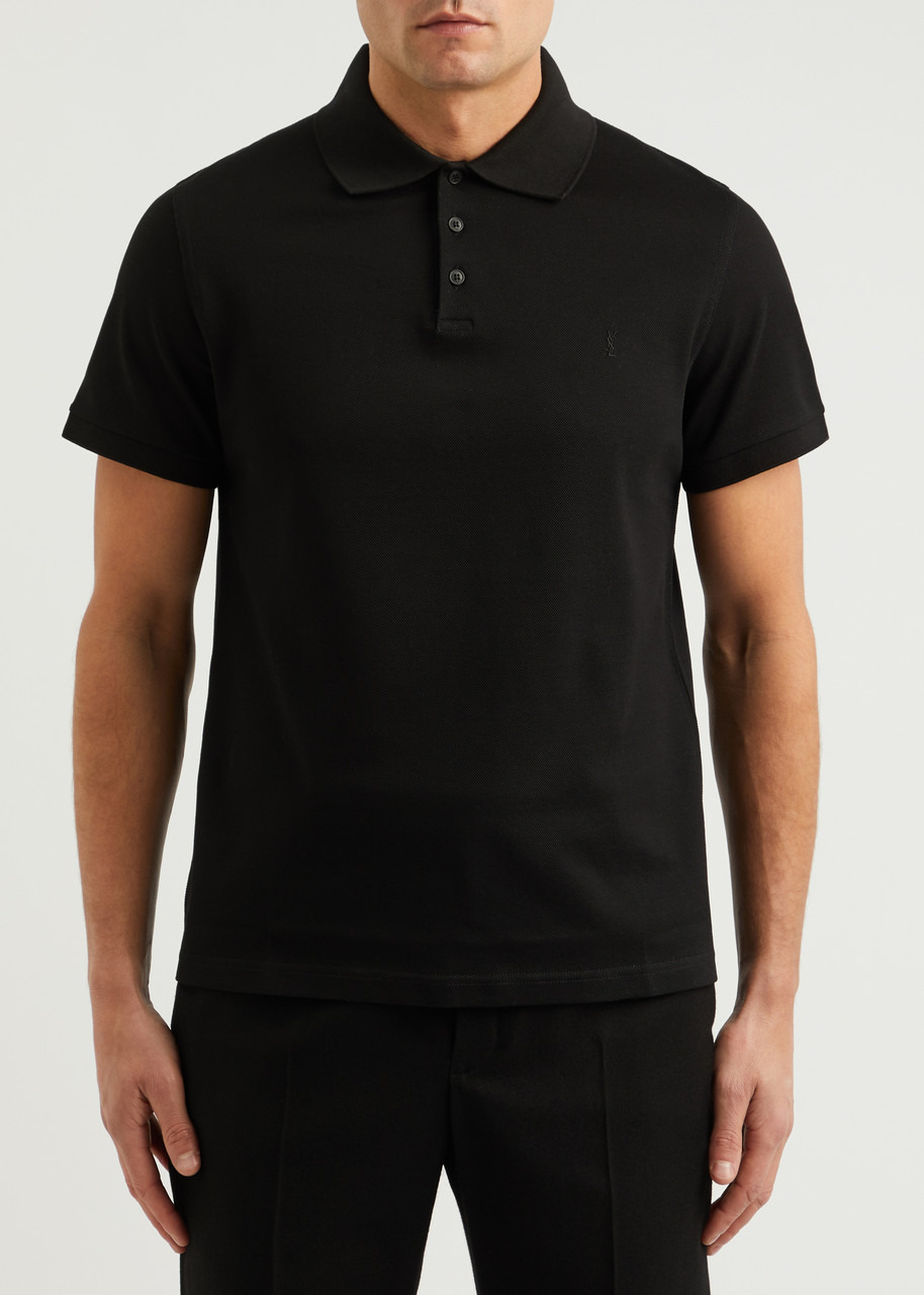 Logo-embroidered piqué cotton polo shirt - 2