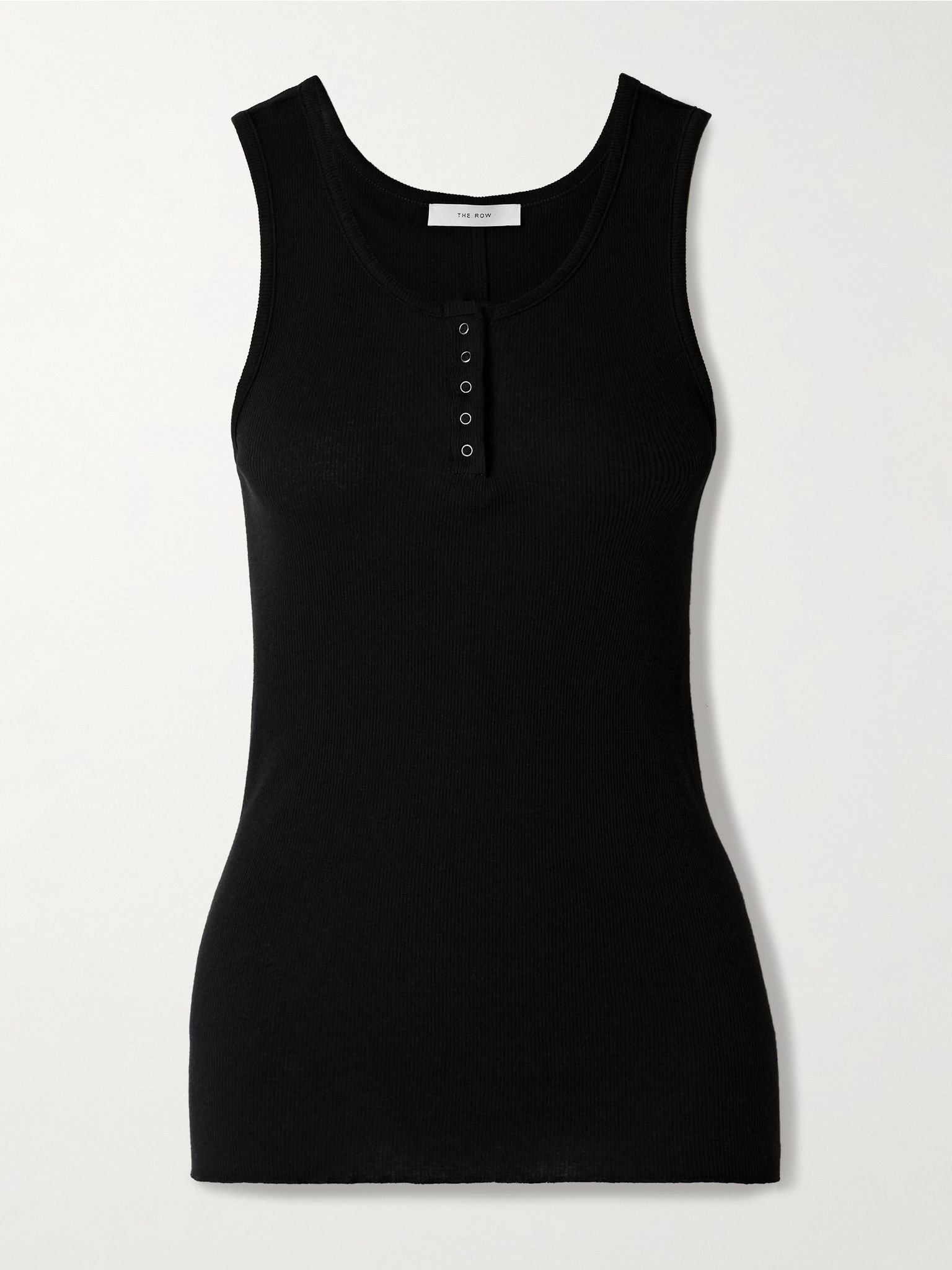 Mansel ribbed cotton-blend tank Black - 1