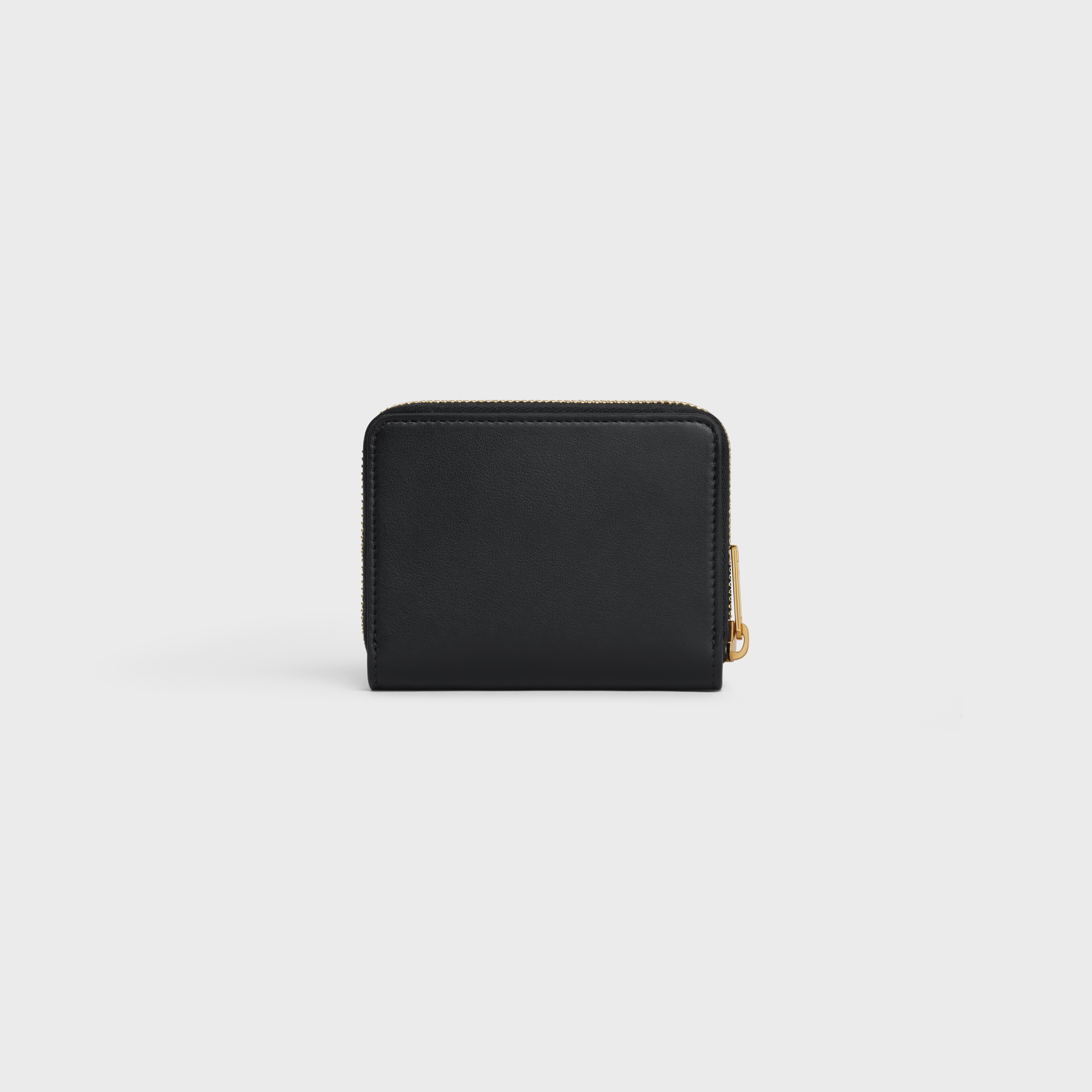 COMPACT ZIPPED WALLET CUIR TRIOMPHE IN SMOOTH CALFSKIN - 3