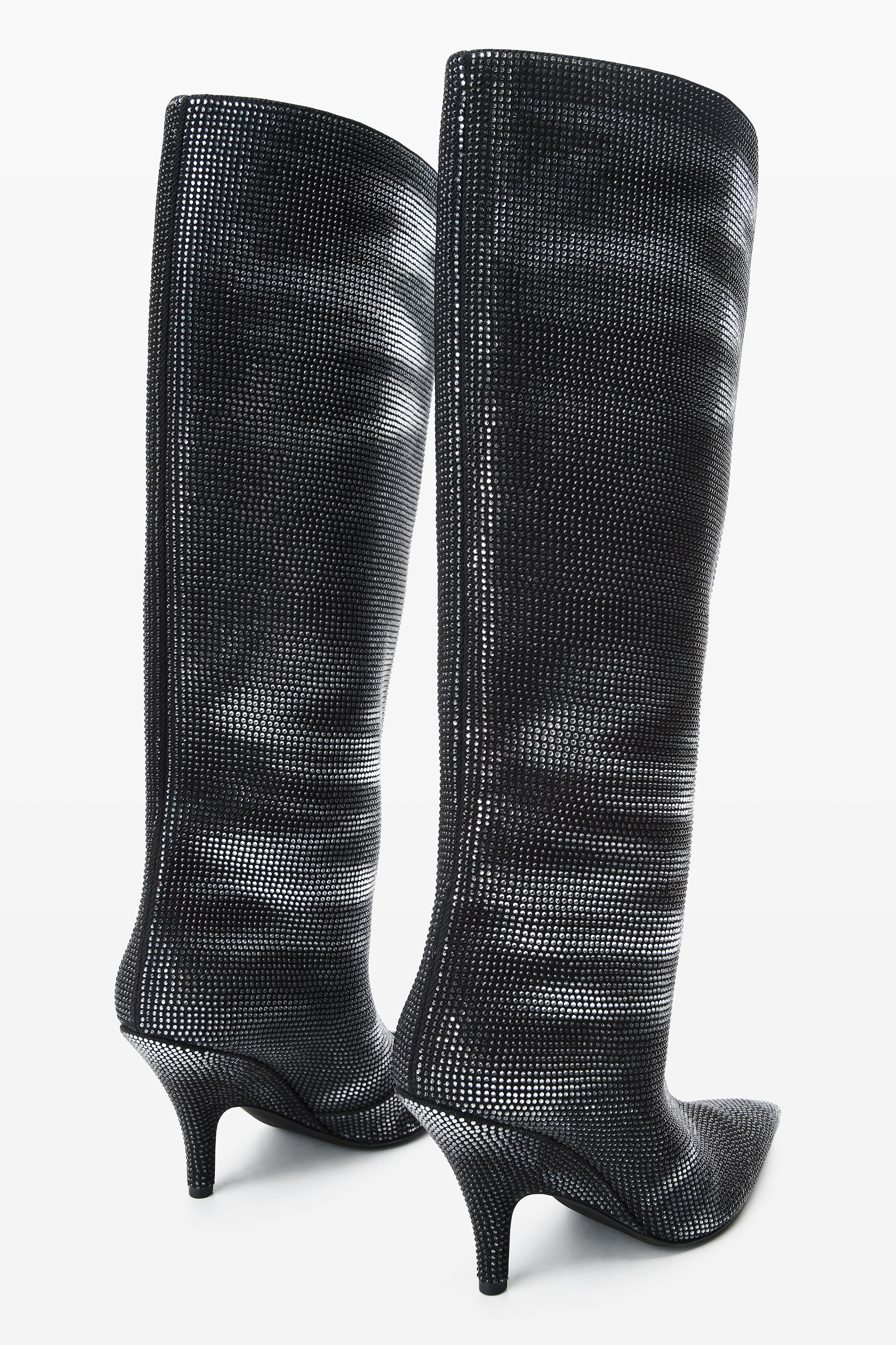 Alexander Wang diablo 90mm crystal hotfix tall boot | REVERSIBLE