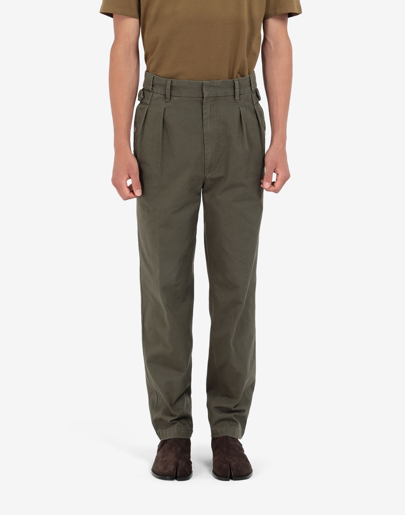 Pleat cotton chinos - 5