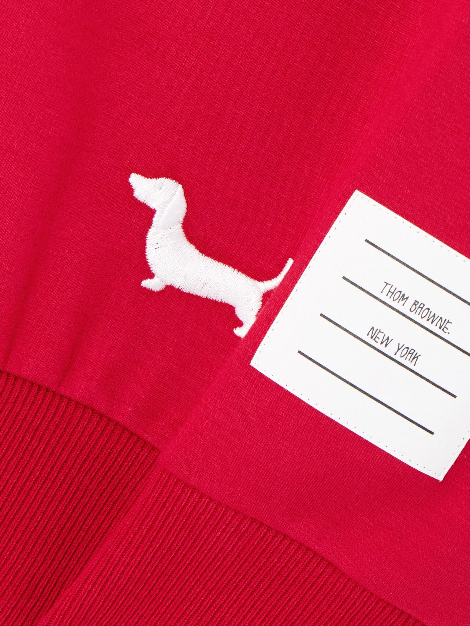 Hector embroidered cotton T-shirt Red - 4