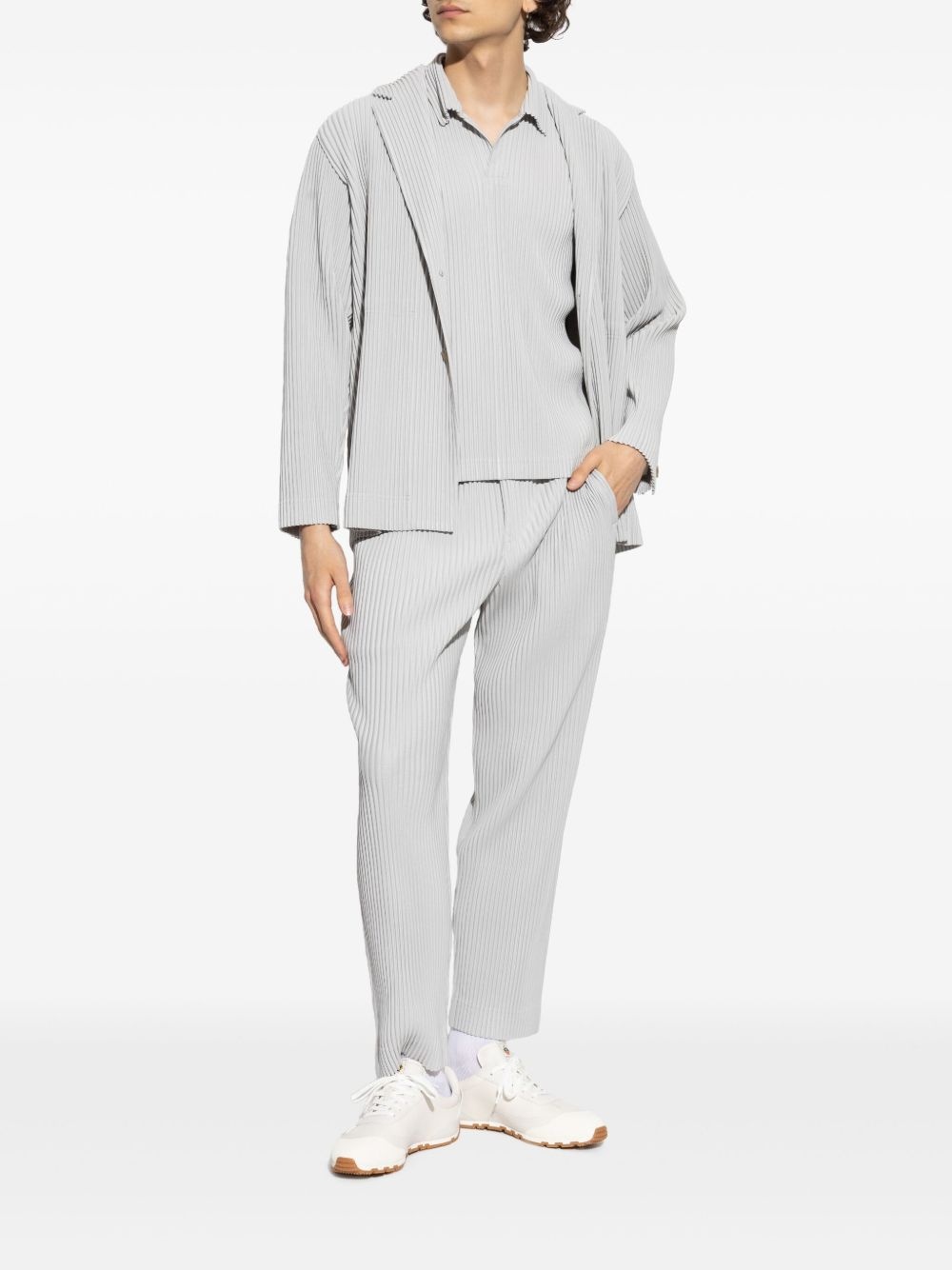 pleated straight-leg trousers - 2