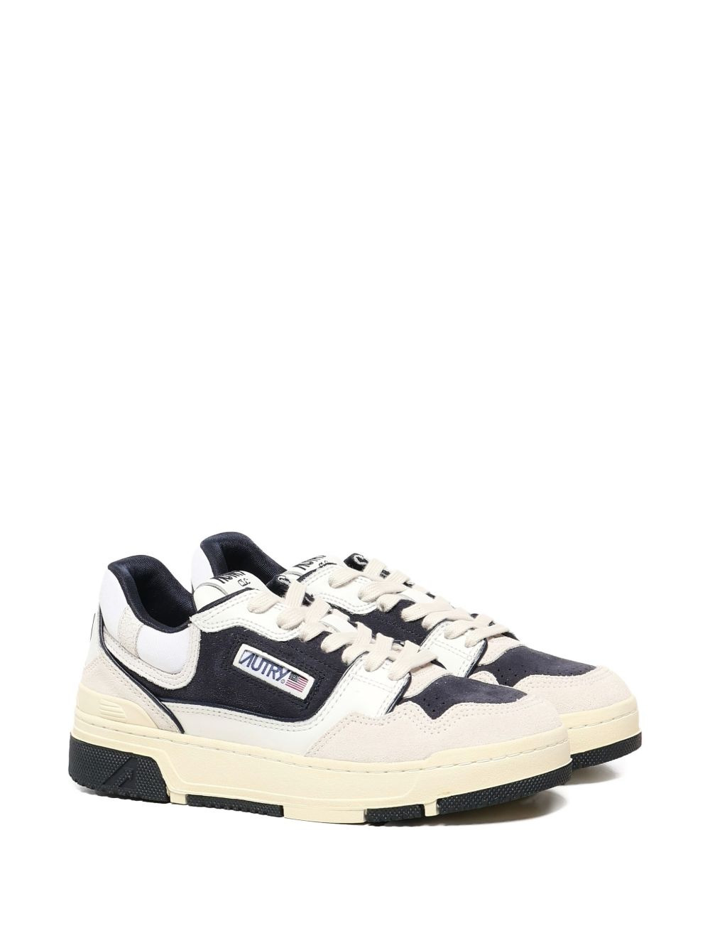 leather panel sneakers - 2