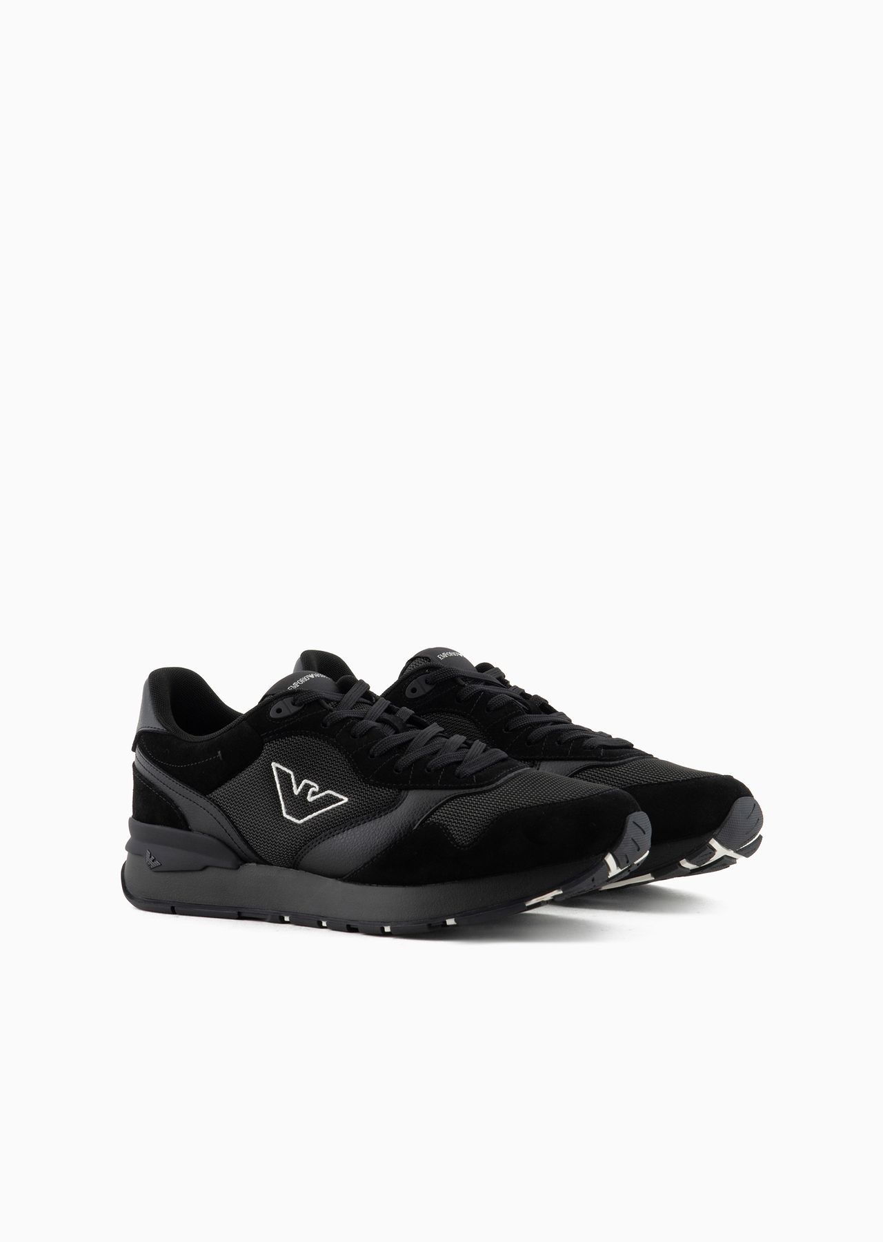 Mesh and suede sneakers with side eagle - 2