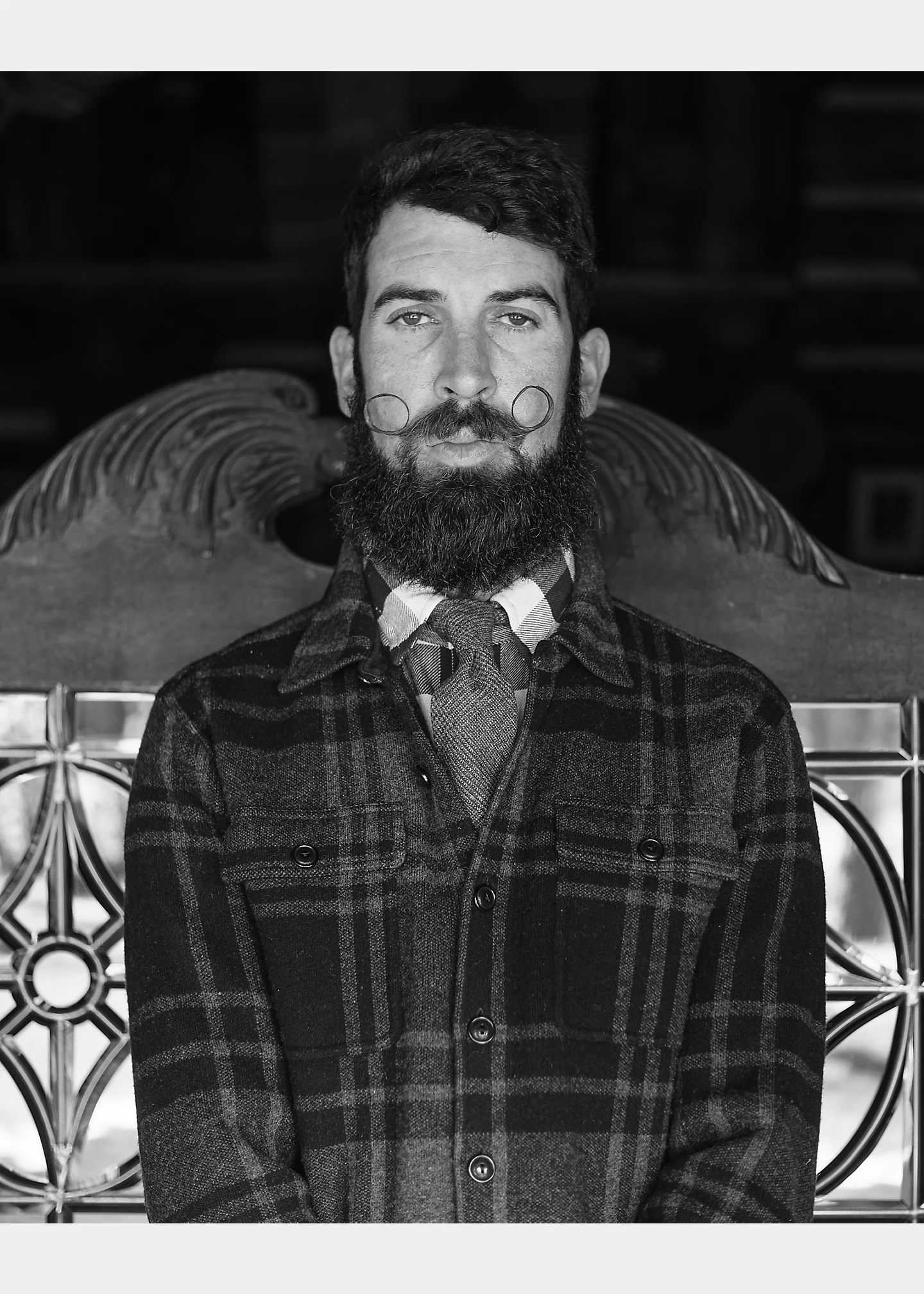 Plaid Wool Jacquard Workshirt Sweater - 6