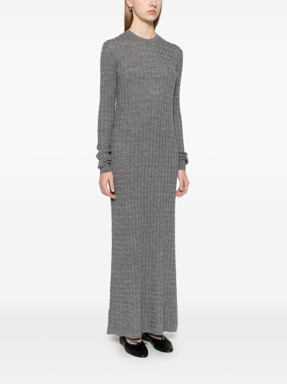 cable-knit maxi dress - 3