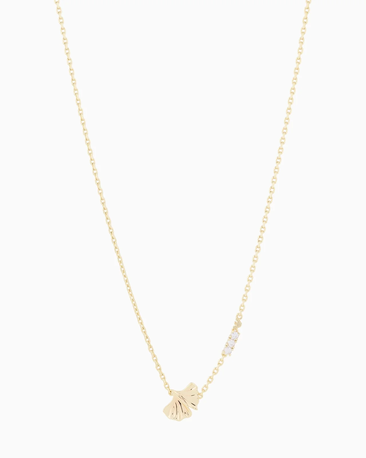 GOLD-TONE BRASS ID NECKLACE - 1