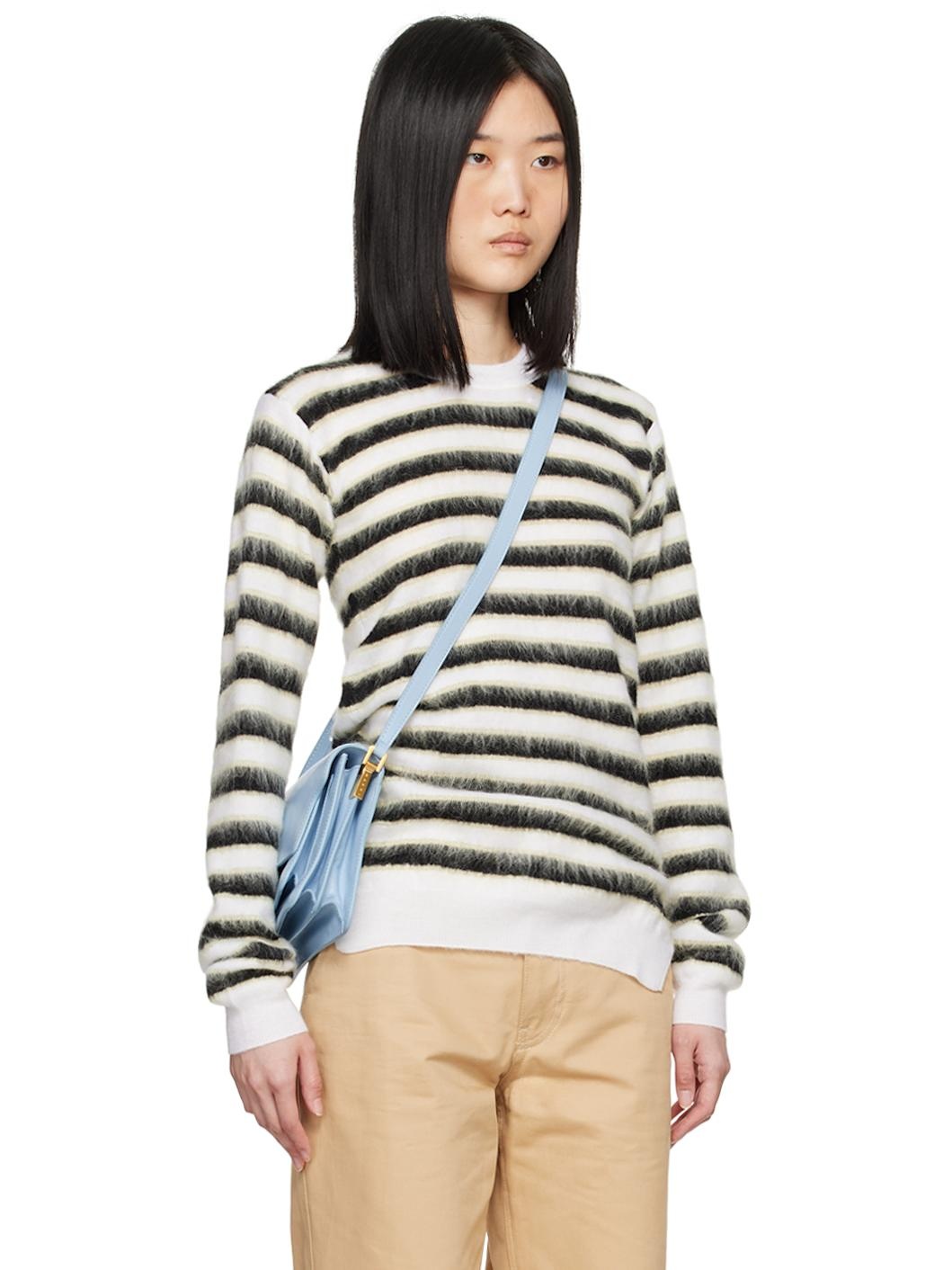 Off-White & Black Striped Sweater - 2