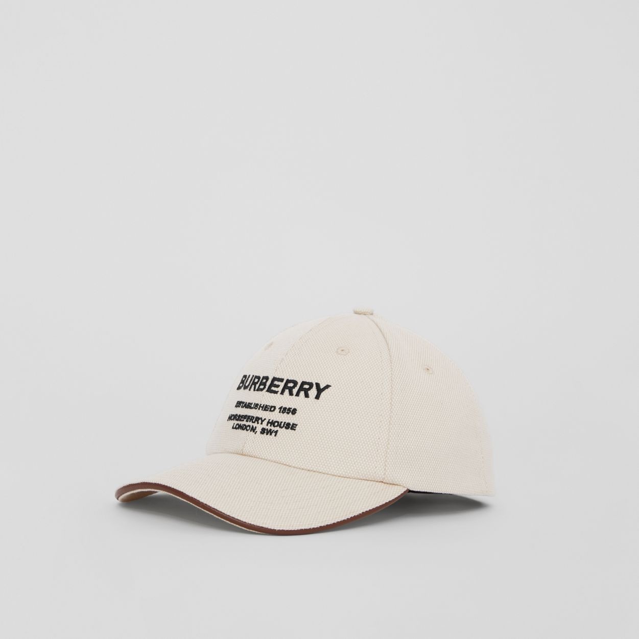 Horseferry Motif Cotton Canvas Baseball Cap - 5