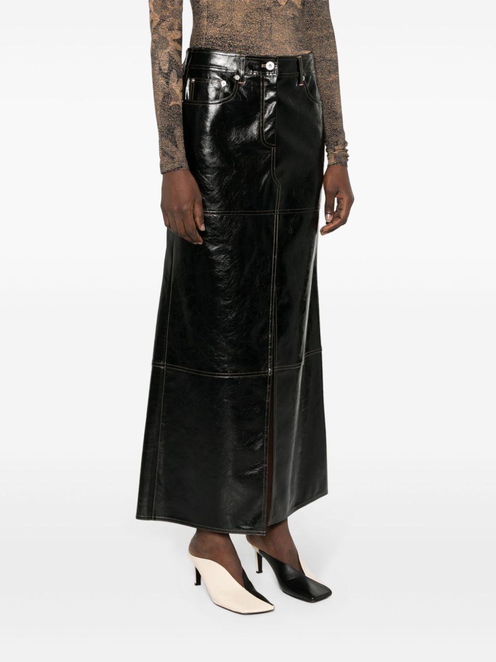 Francie patent midi shirt - 3